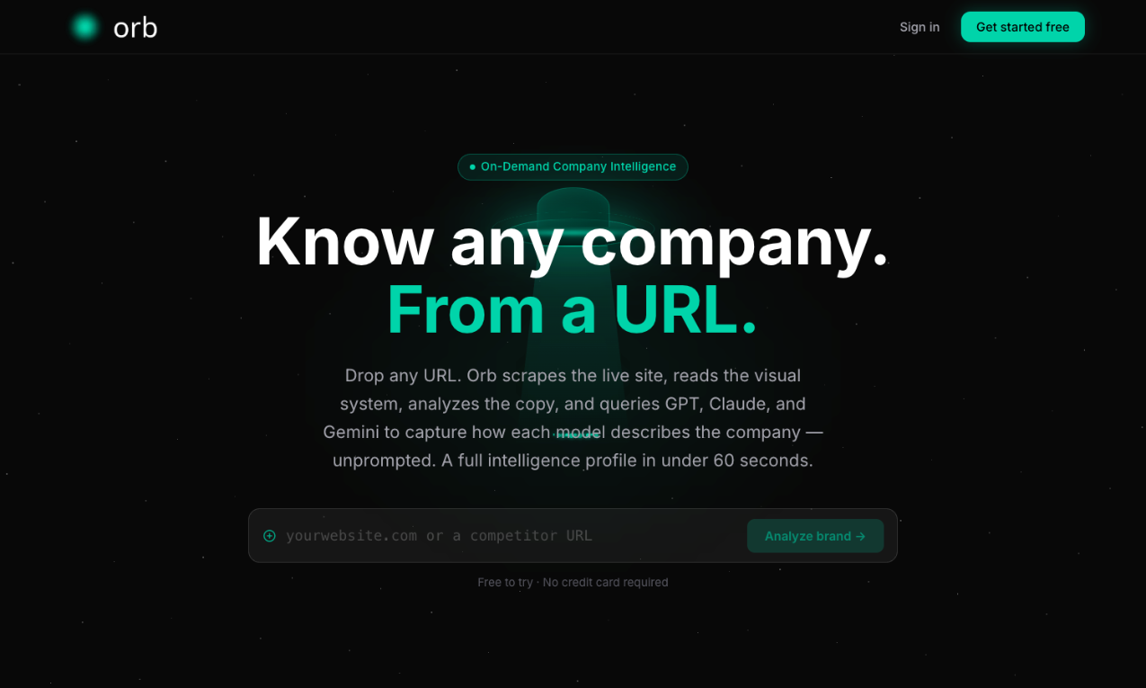 Orb homepage